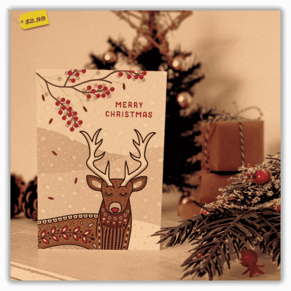 Cute Woodland Animal Christmas Card Multipack (9 cards) - Image 2