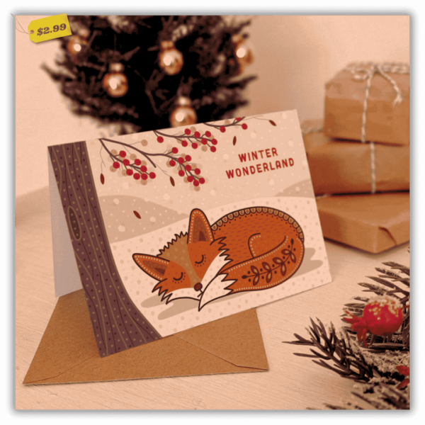 Cute Woodland Animal Christmas Card Multipack (9 cards) - Image 3